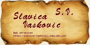 Slavica Vasković vizit kartica